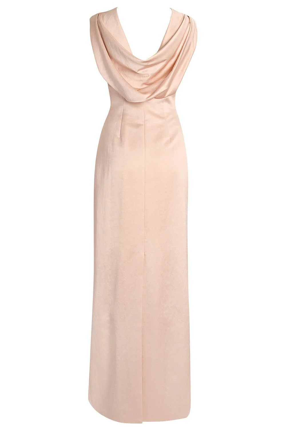 Embroidered Sleeveless Draped Gown - Image 2