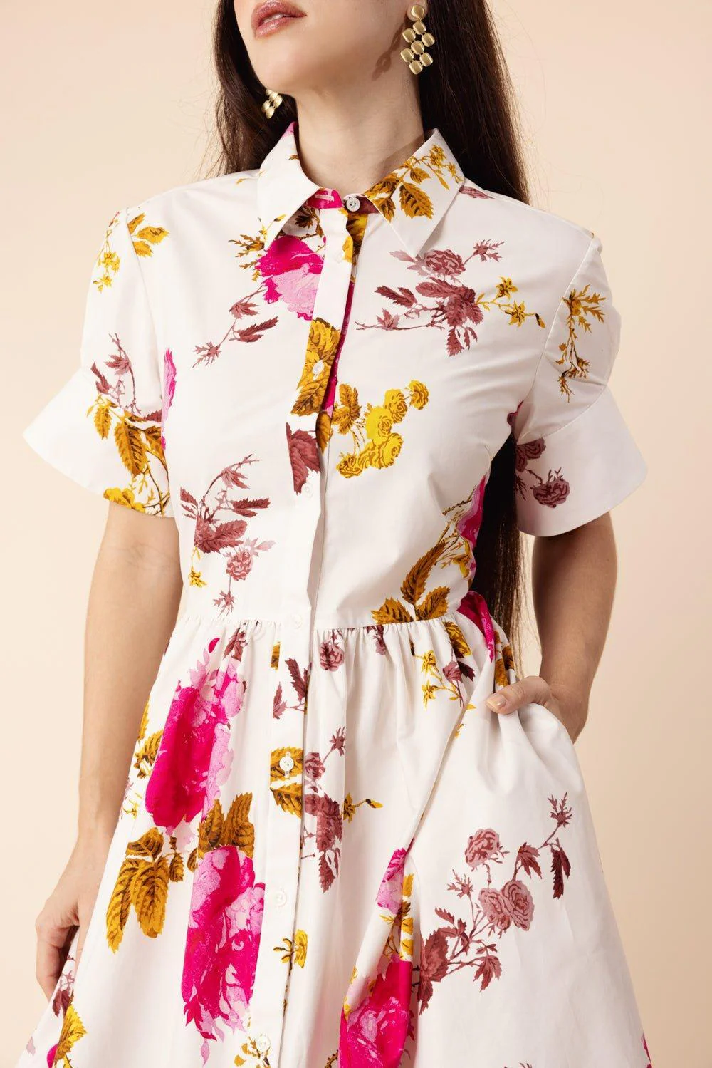 Fit & Flare Shirt Dress - Image 3
