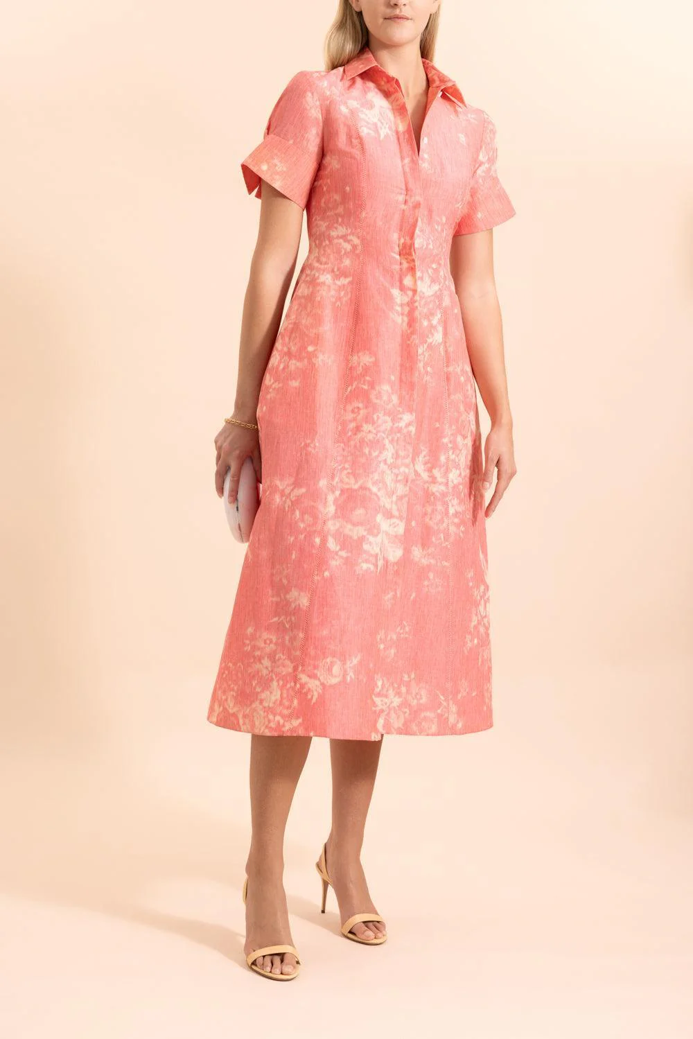 Floral Print Midi Shirt Dress - Image 2