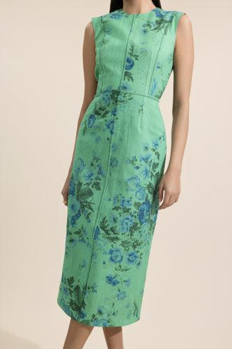 Floral Print Pencil Midi Dress - Image 3