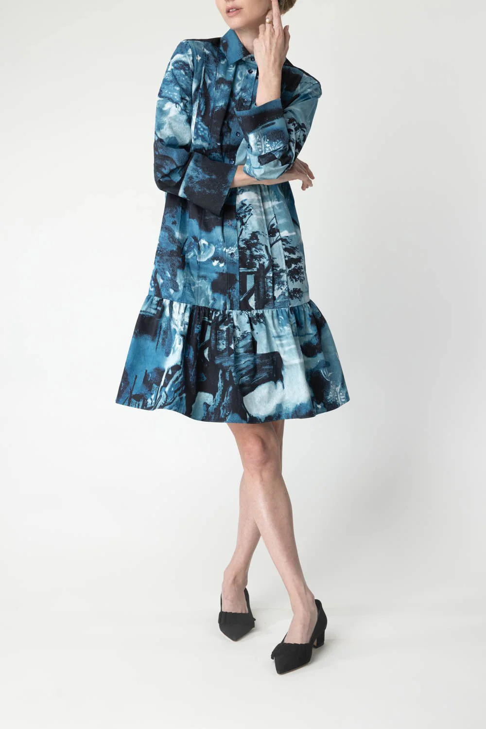 Long Sleeve Shirt Dress - Image 2