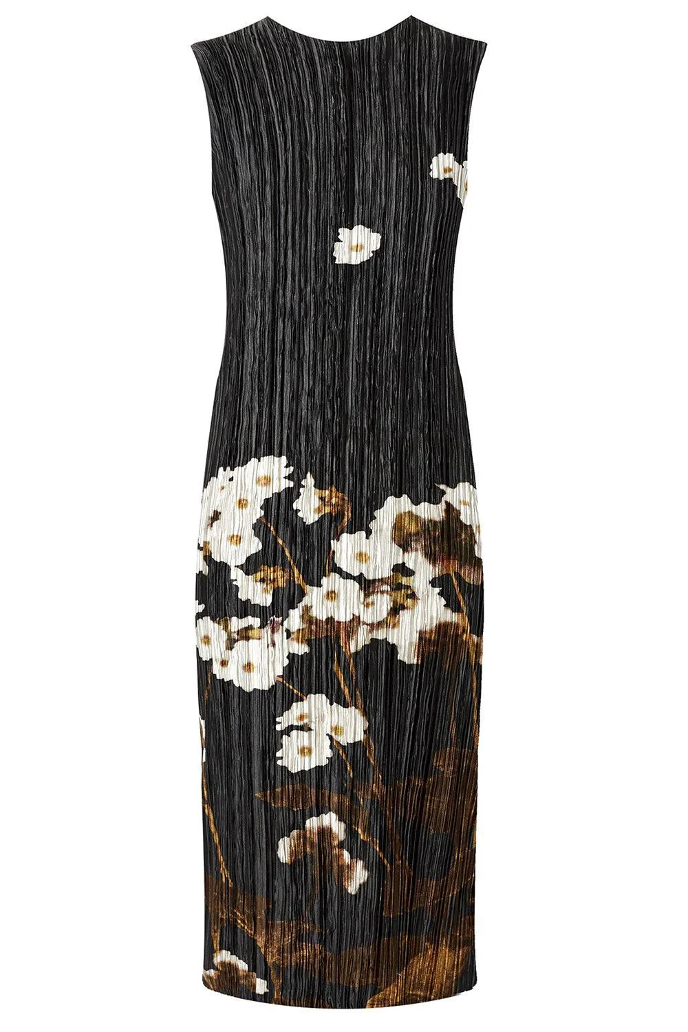 Pleated Sleeveless Dress