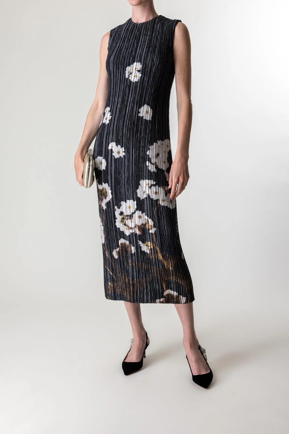 Pleated Sleeveless Dress - Image 2