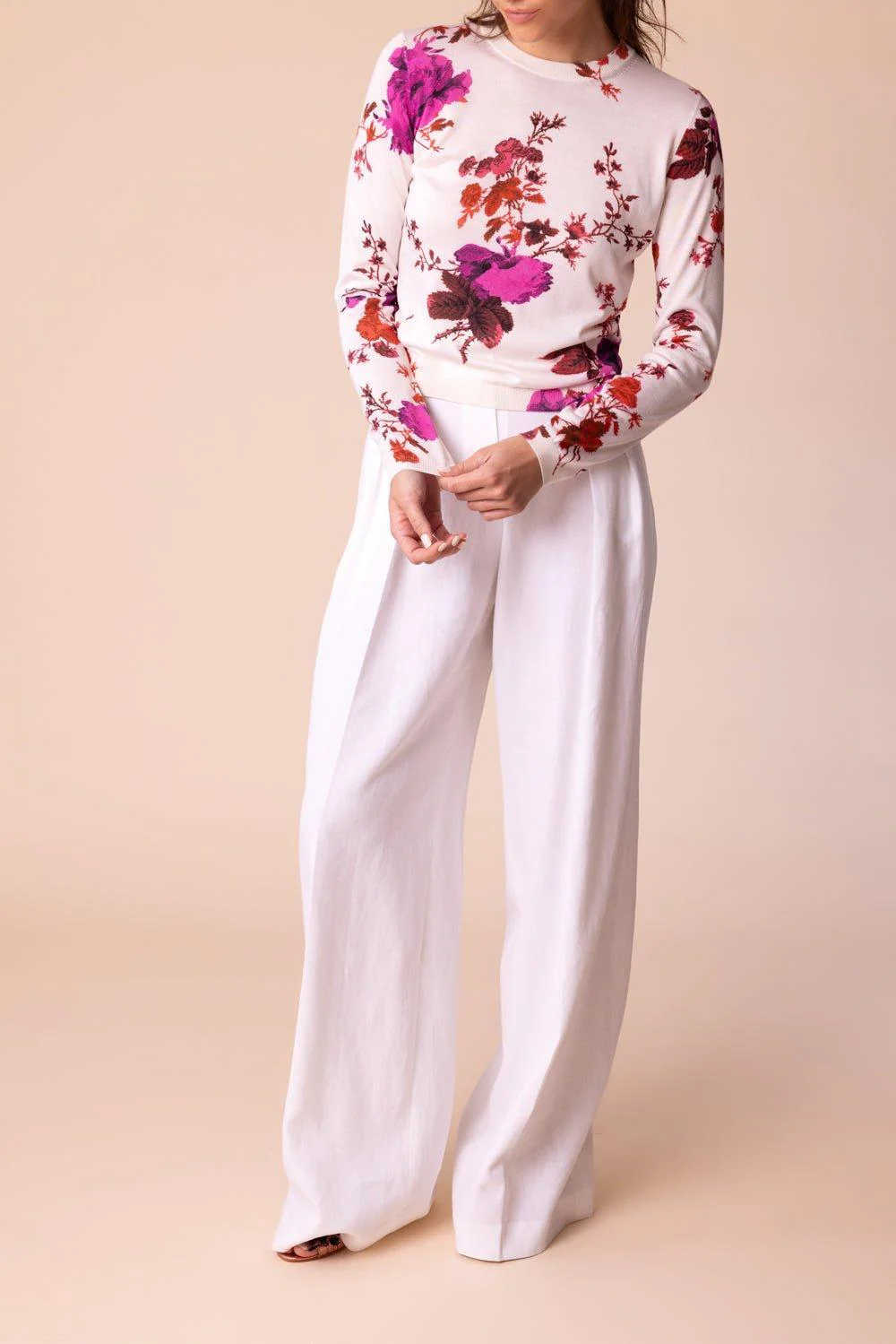 Rose Print Sweater - Image 3