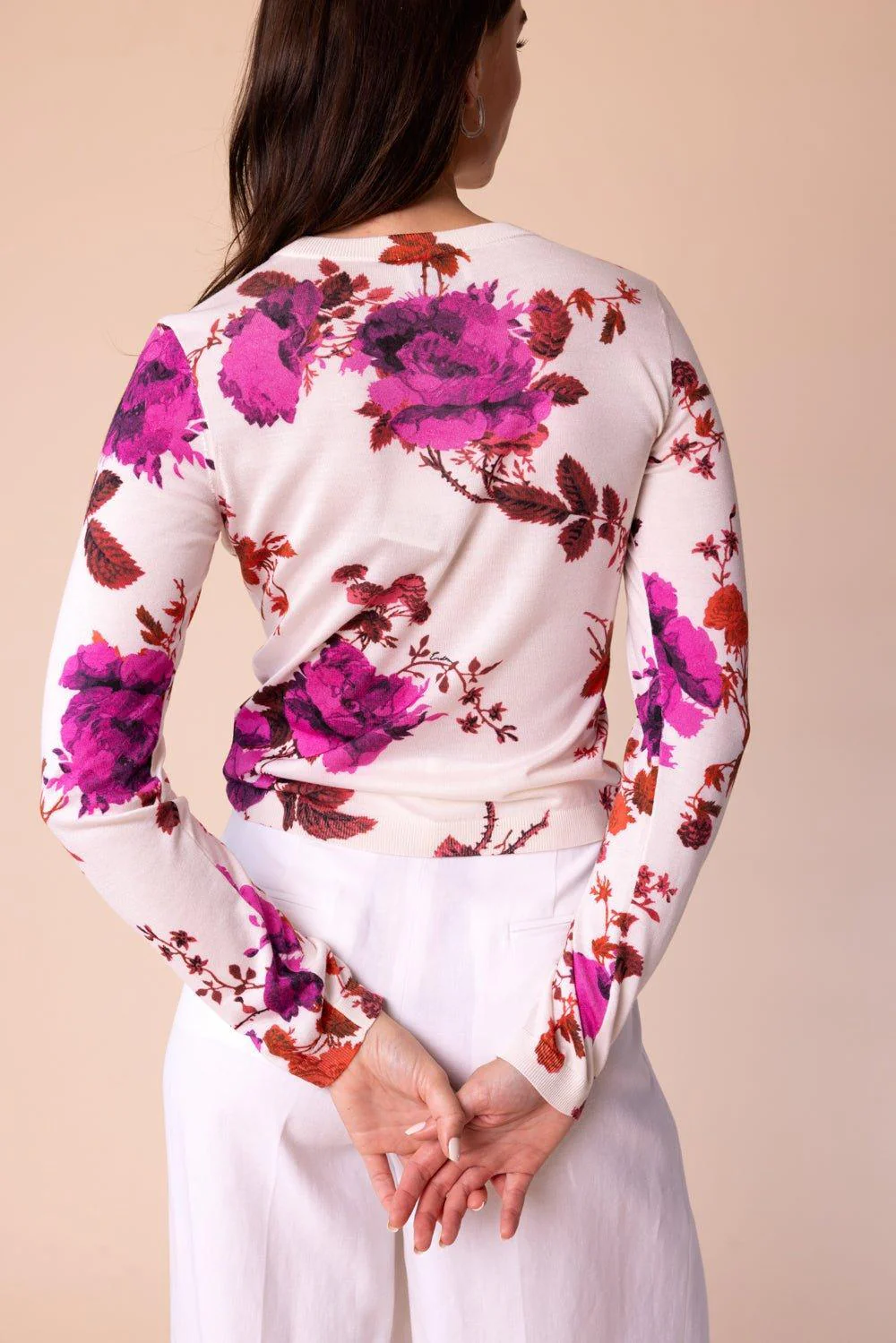 Rose Print Sweater - Image 4