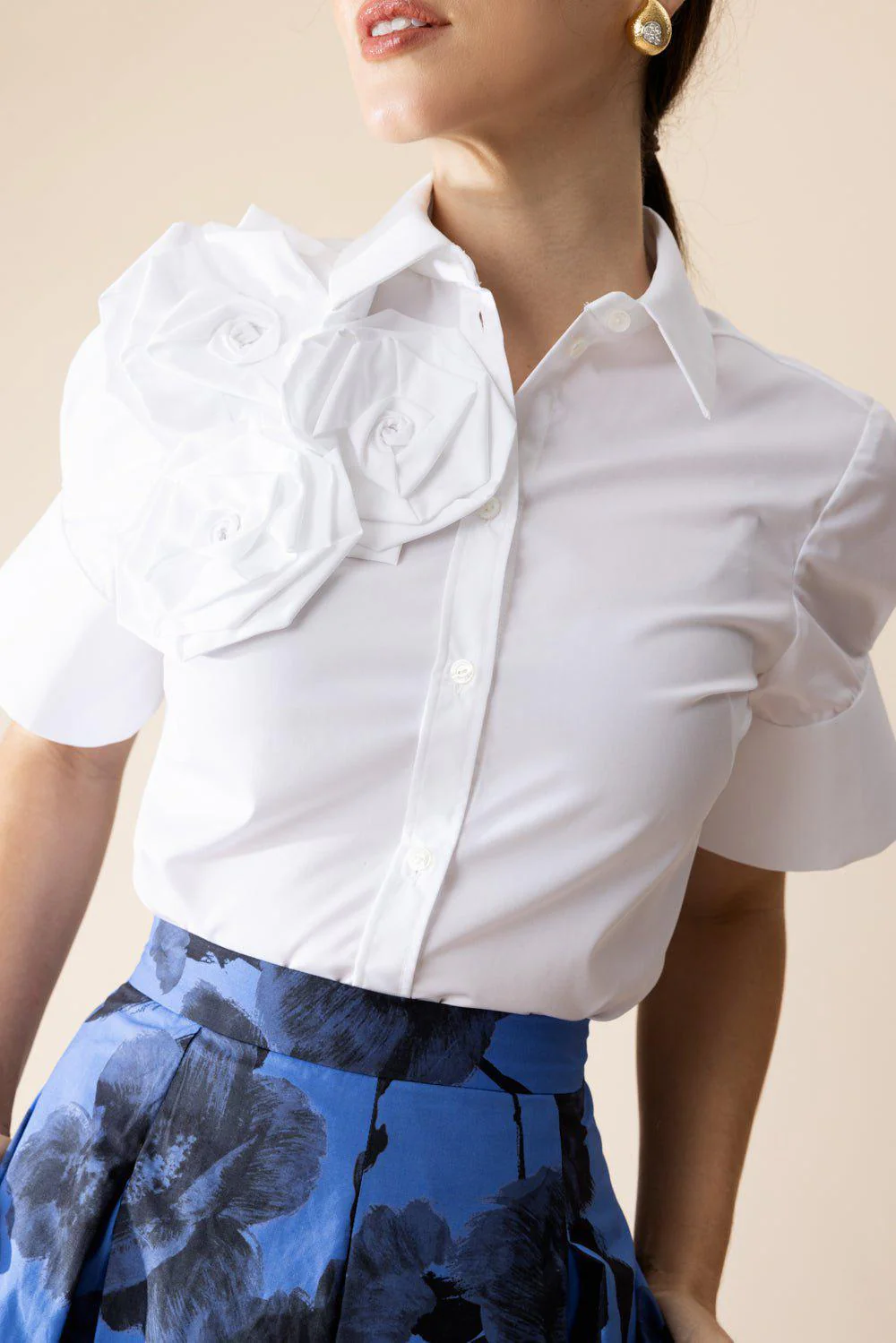 Rosette Button Down Shirt - Image 2