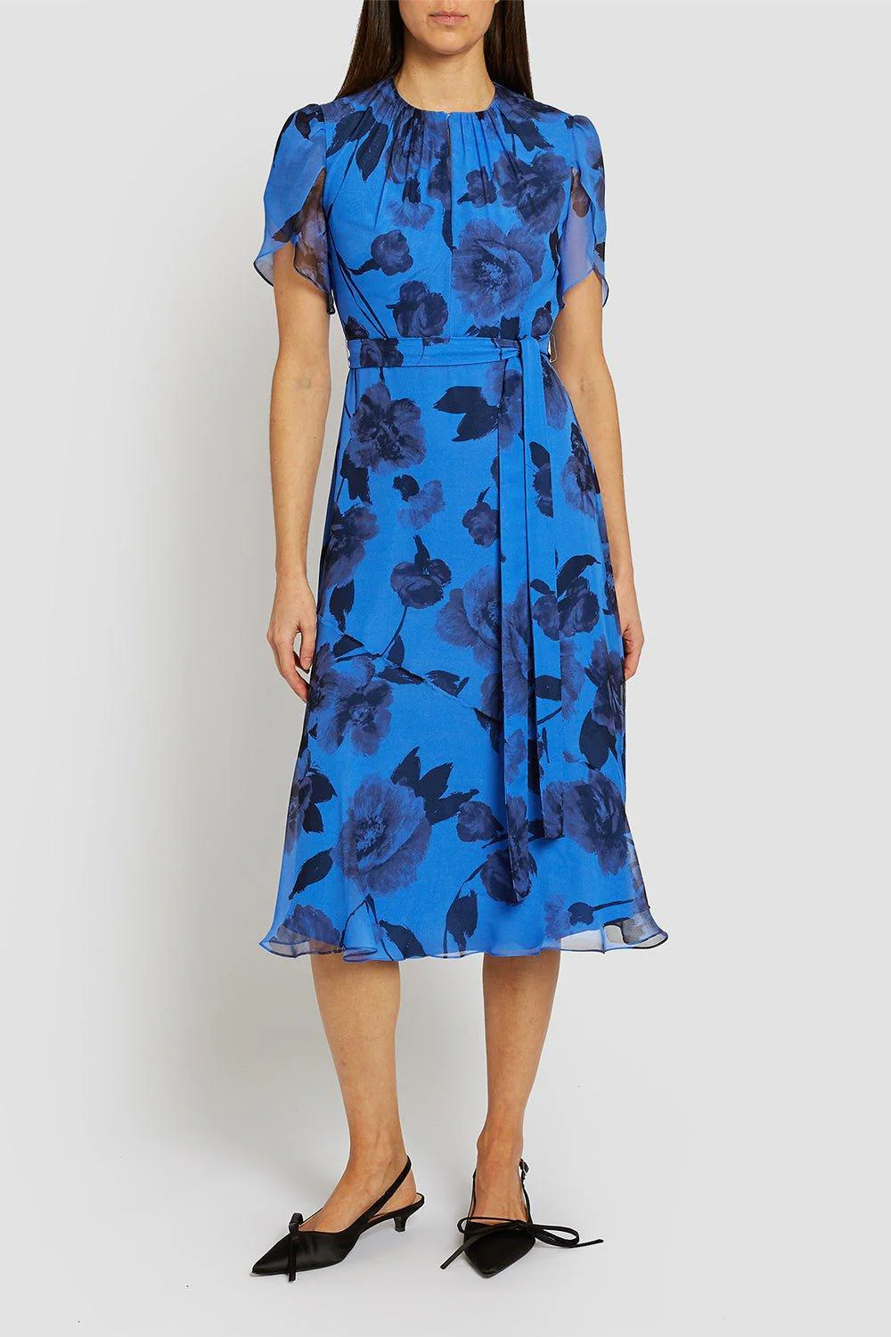 Short Sleeve Asymmetric Dress - Image 2