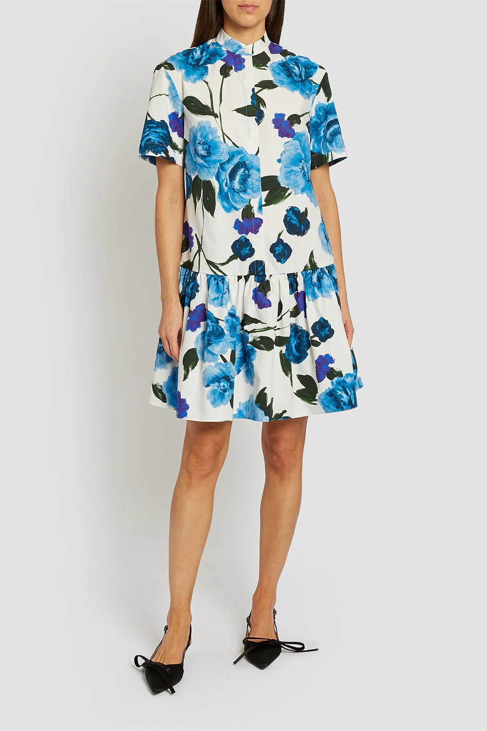 Short Sleeve Button Down Mini Dress - Image 2