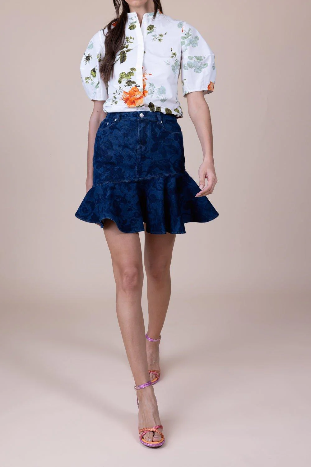 Short Sleeve Floral Blouse - Image 4