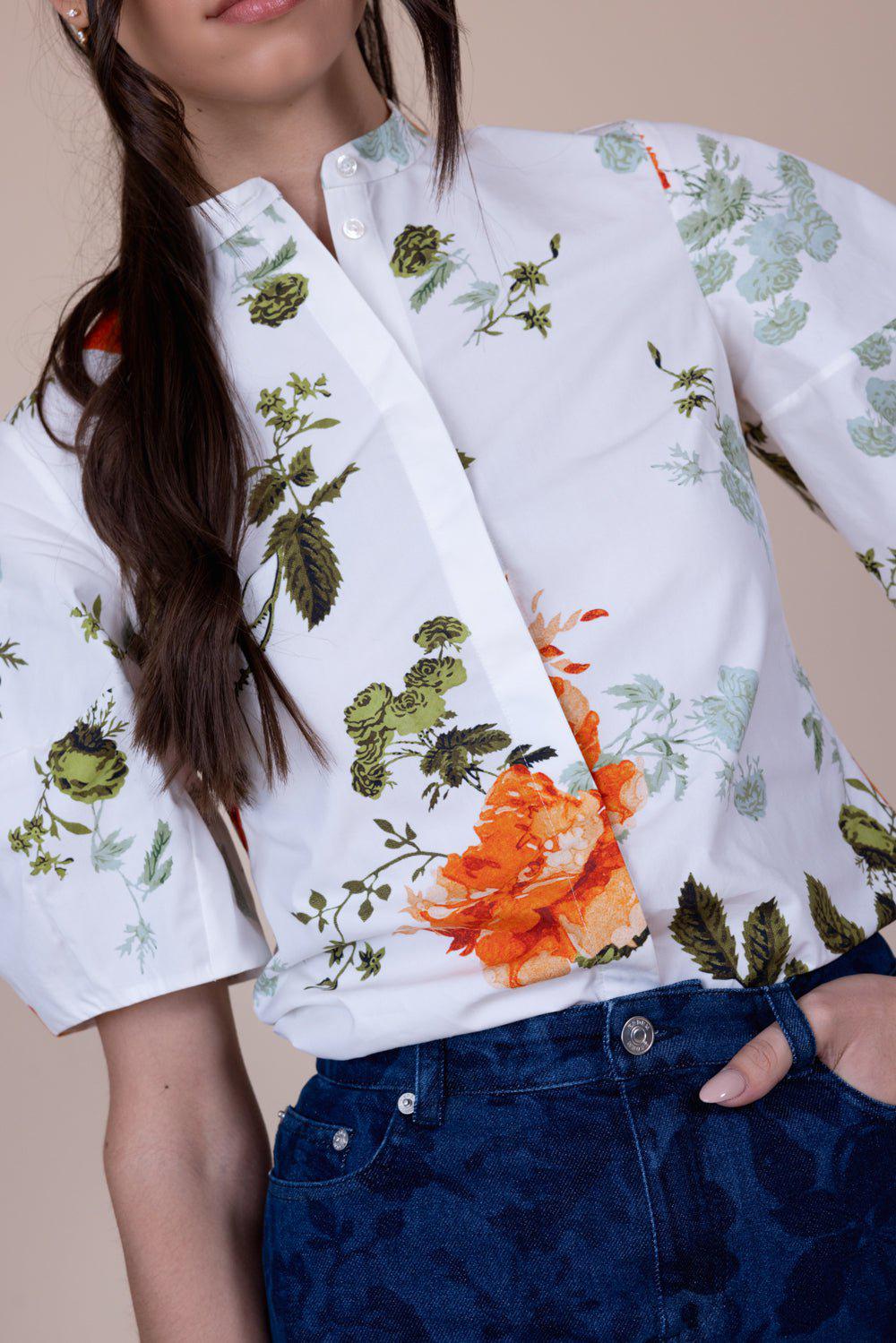 Short Sleeve Floral Blouse - Image 5