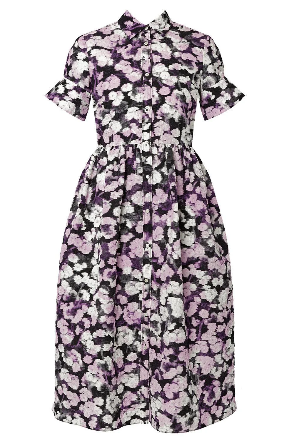 Short Sleeve Midi Shirt Dress