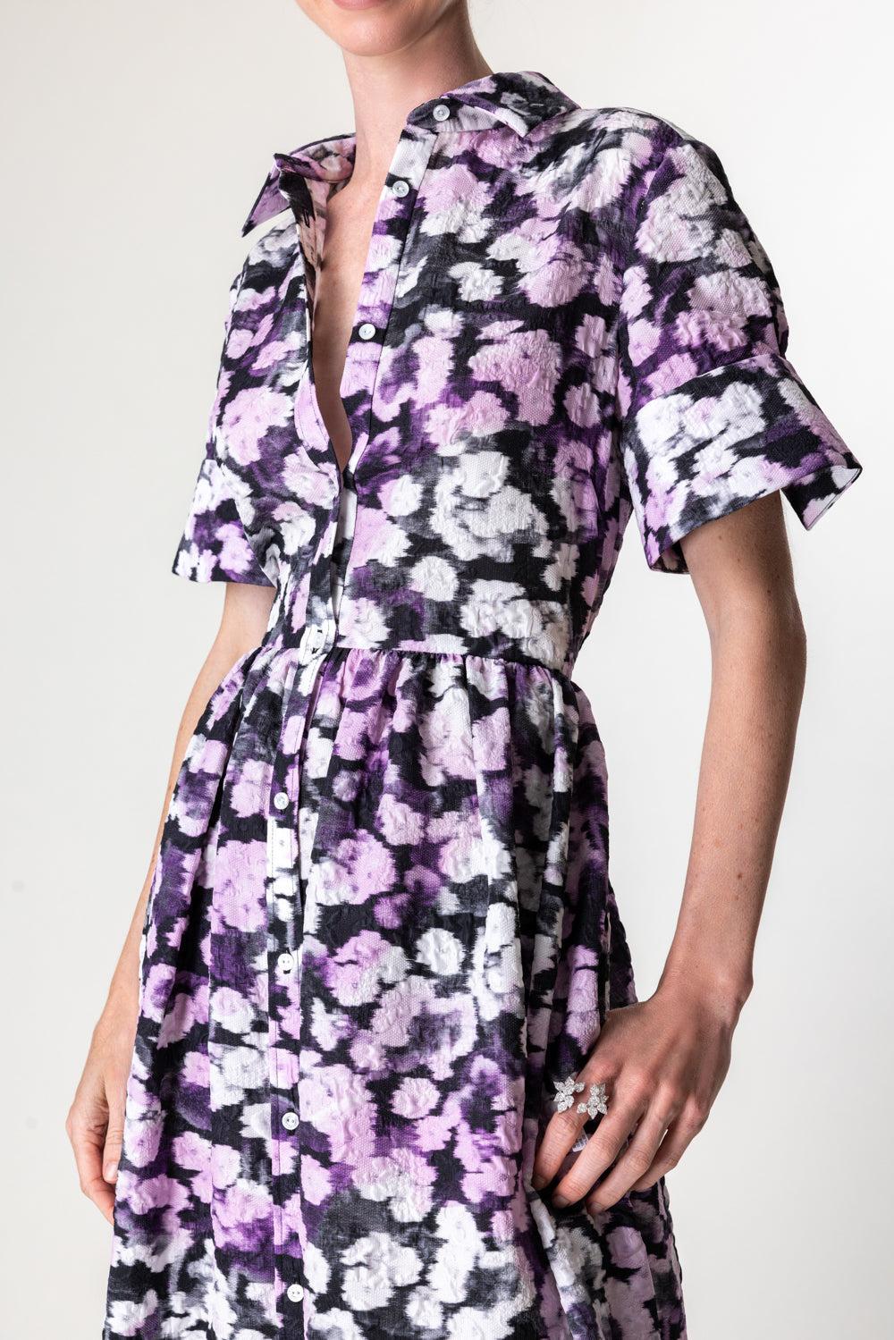 Short Sleeve Midi Shirt Dress - Image 3