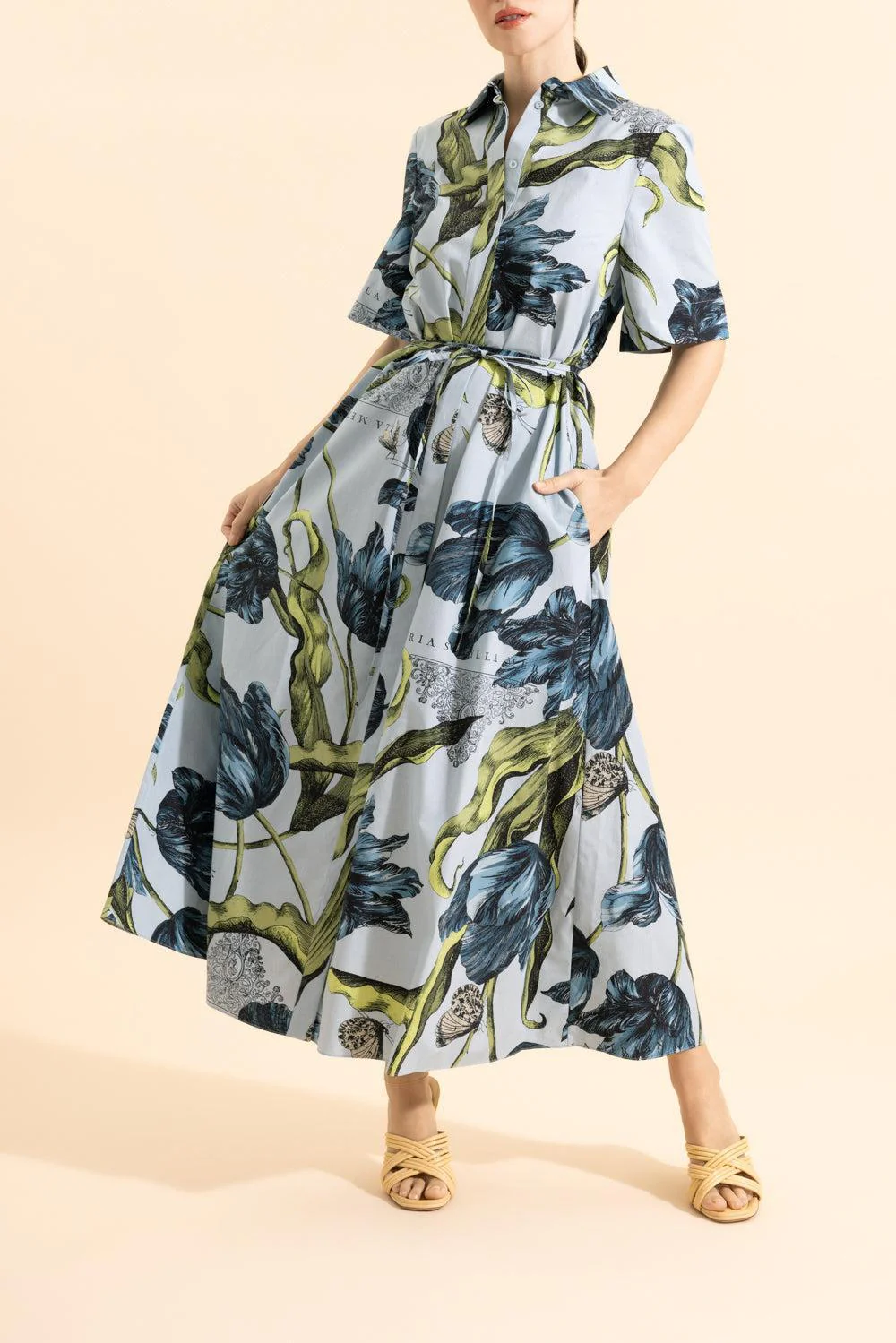 Short Sleeve Shirt Dress - Image 2
