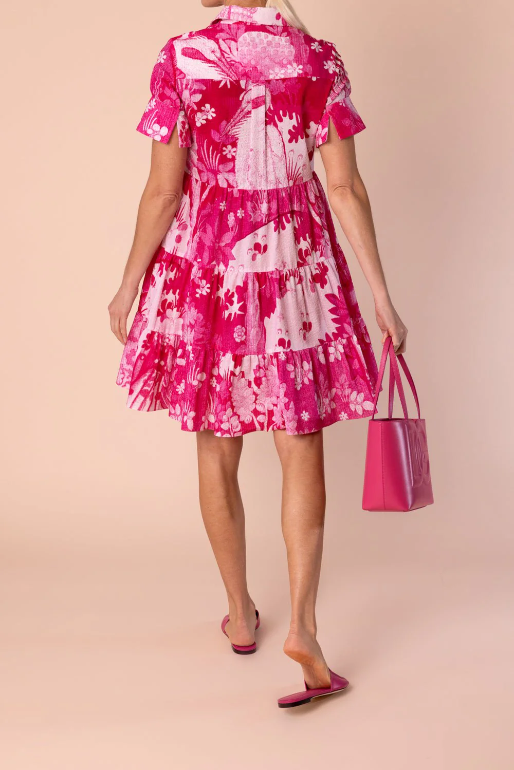 Short Sleeve Shirt Dress - Image 4