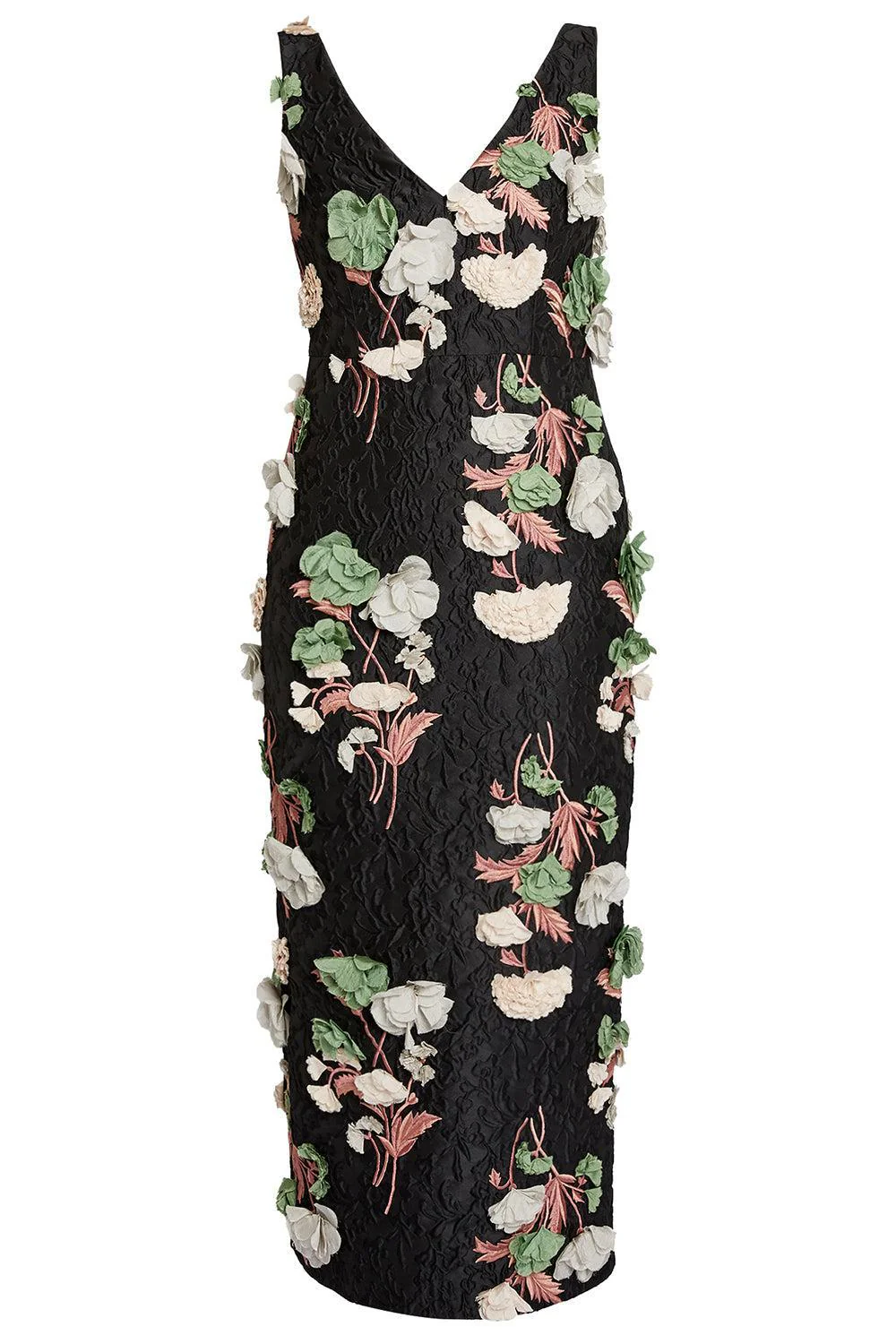Sleeveless 3D Floral Cocktail Dress