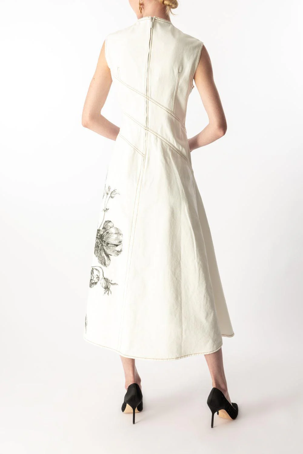 Sleeveless Etch Midi Dress - Image 4