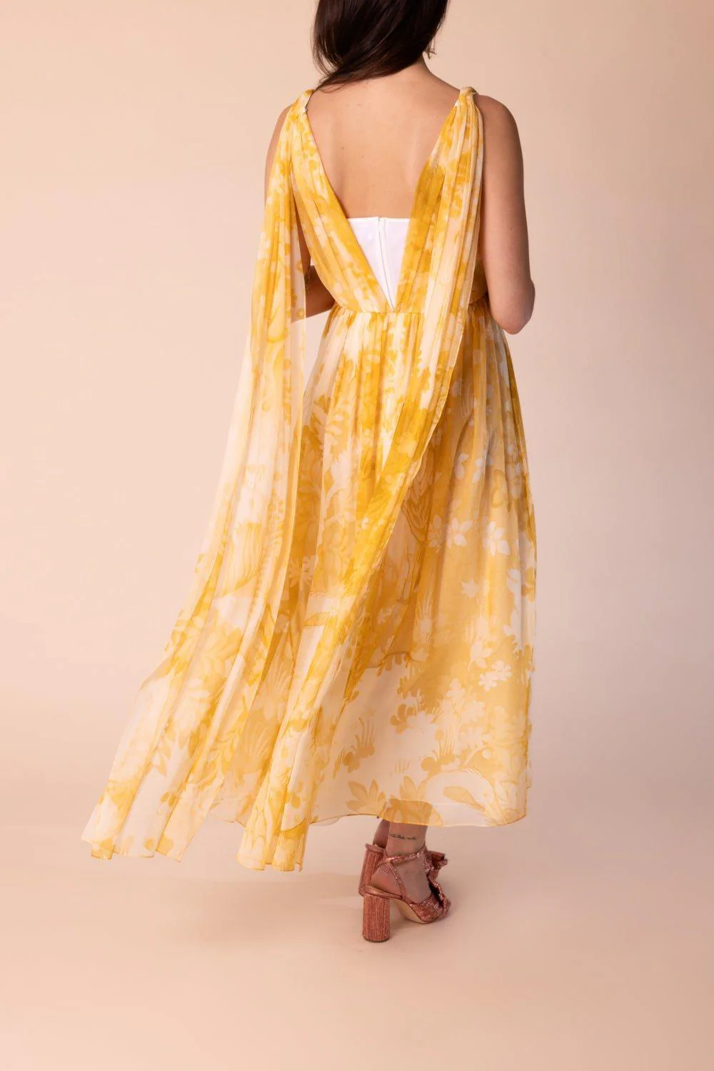 Sleeveless Vneck Floral Maxi Dress - Image 4