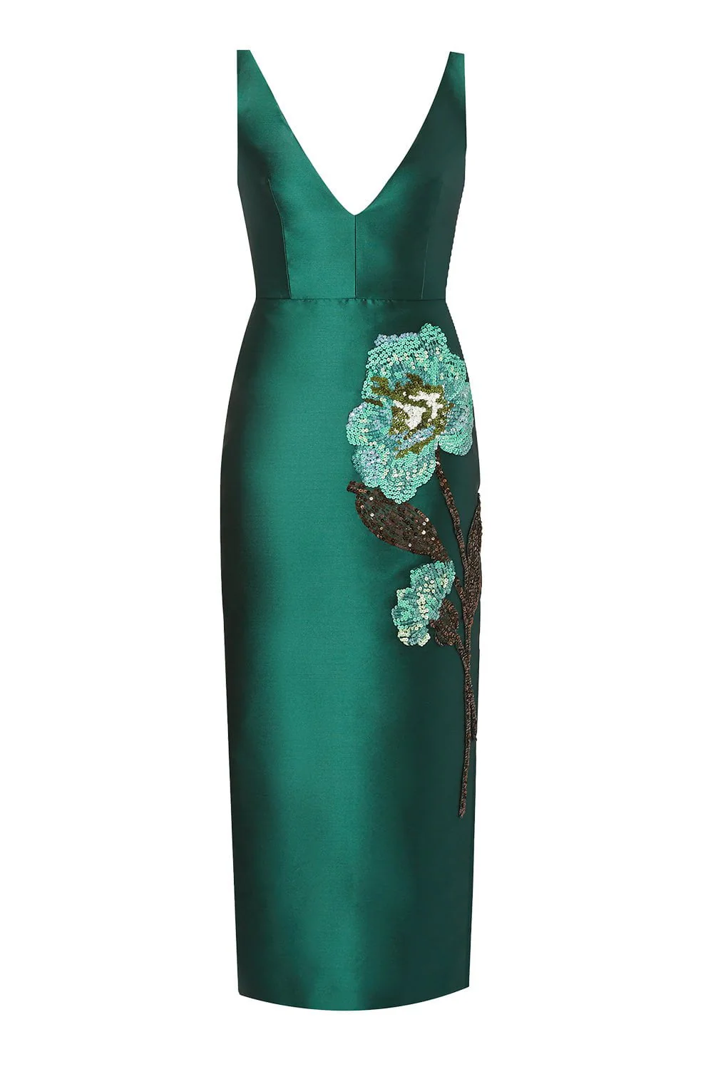 Sleeveless Vneck Midi Dress