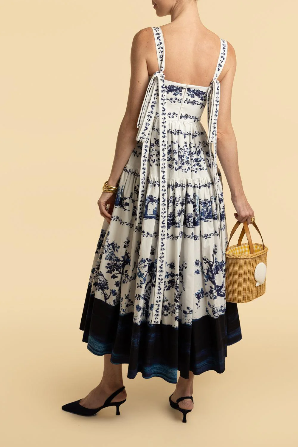 Strappy Fit Flare Midi Dress - Image 4