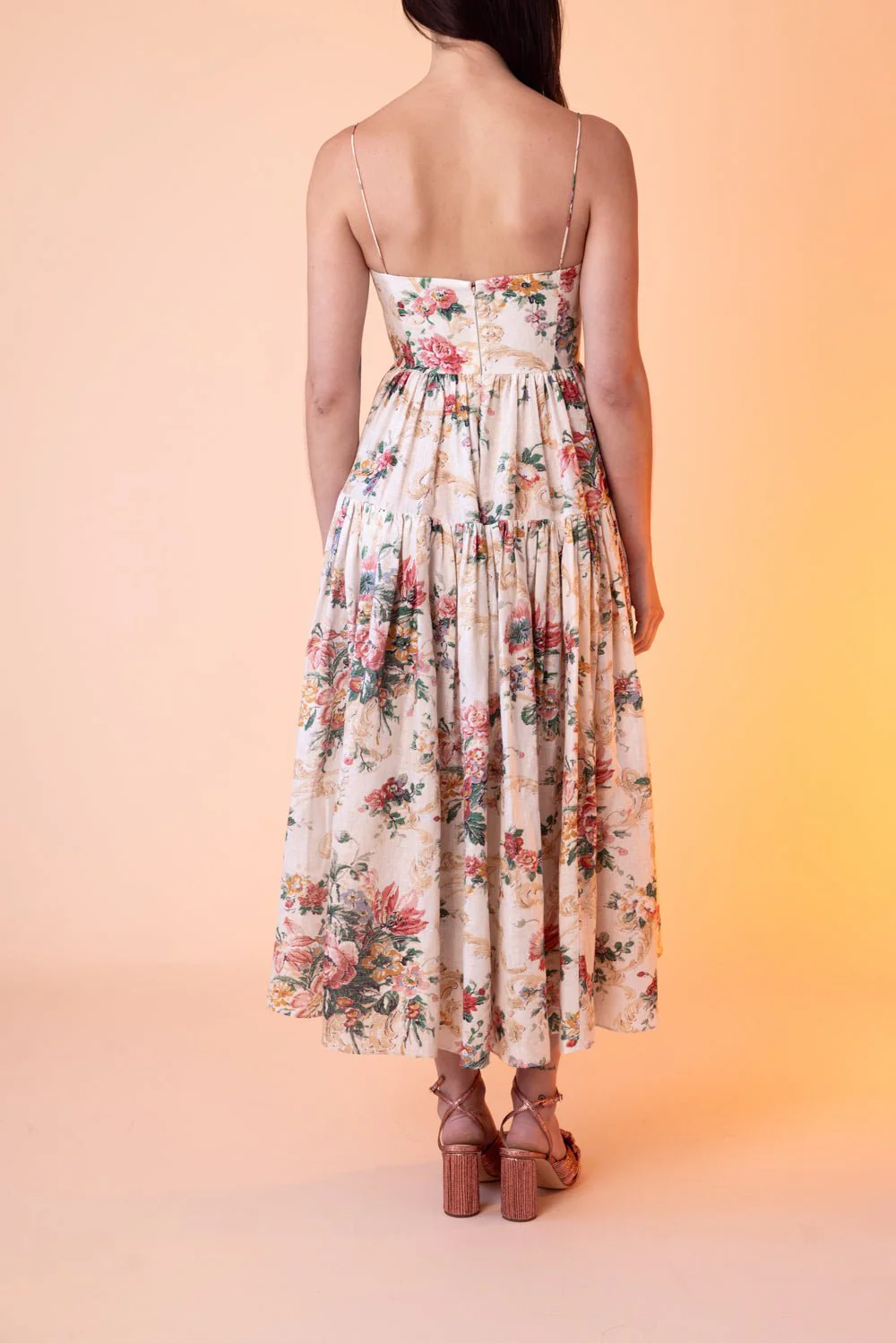 Strappy Fit Flare Midi Dress - Image 3