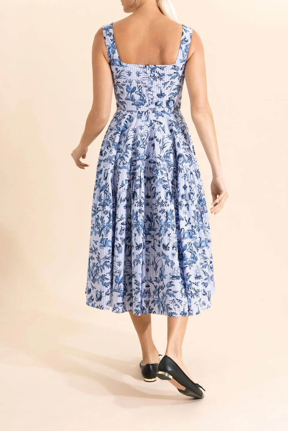Stripe Sleeveless Midi Dress - Image 4