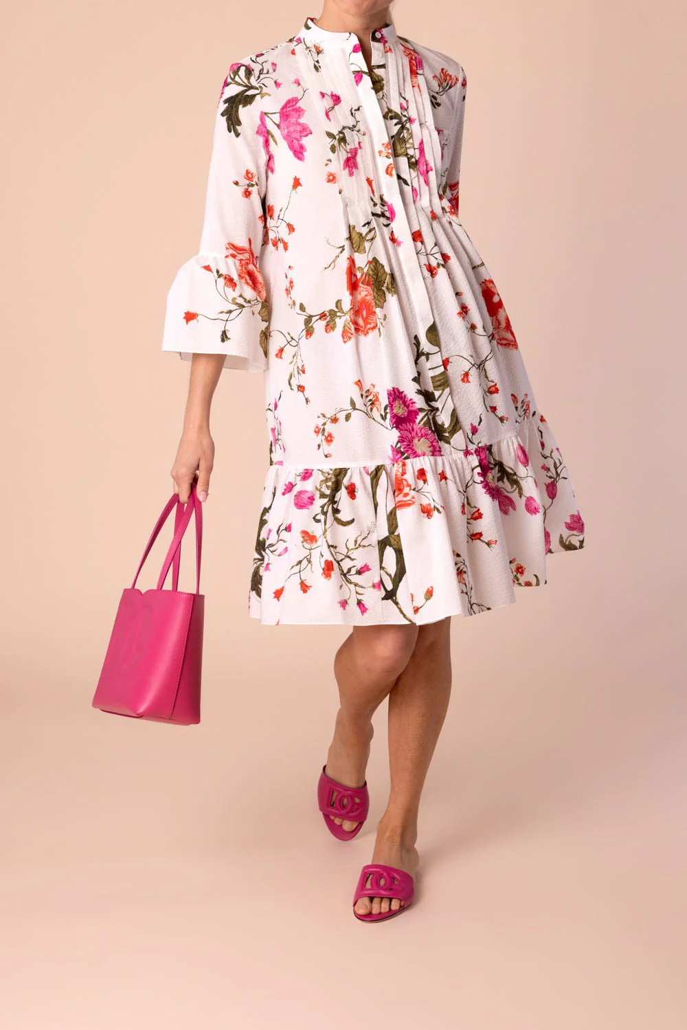Tiered Hem Floral Short Dress - Image 2