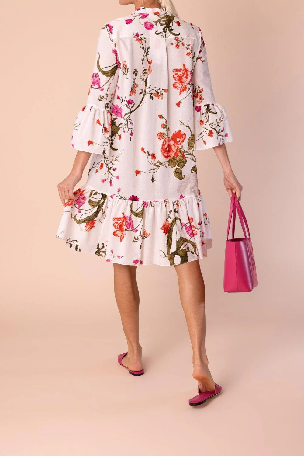 Tiered Hem Floral Short Dress - Image 4