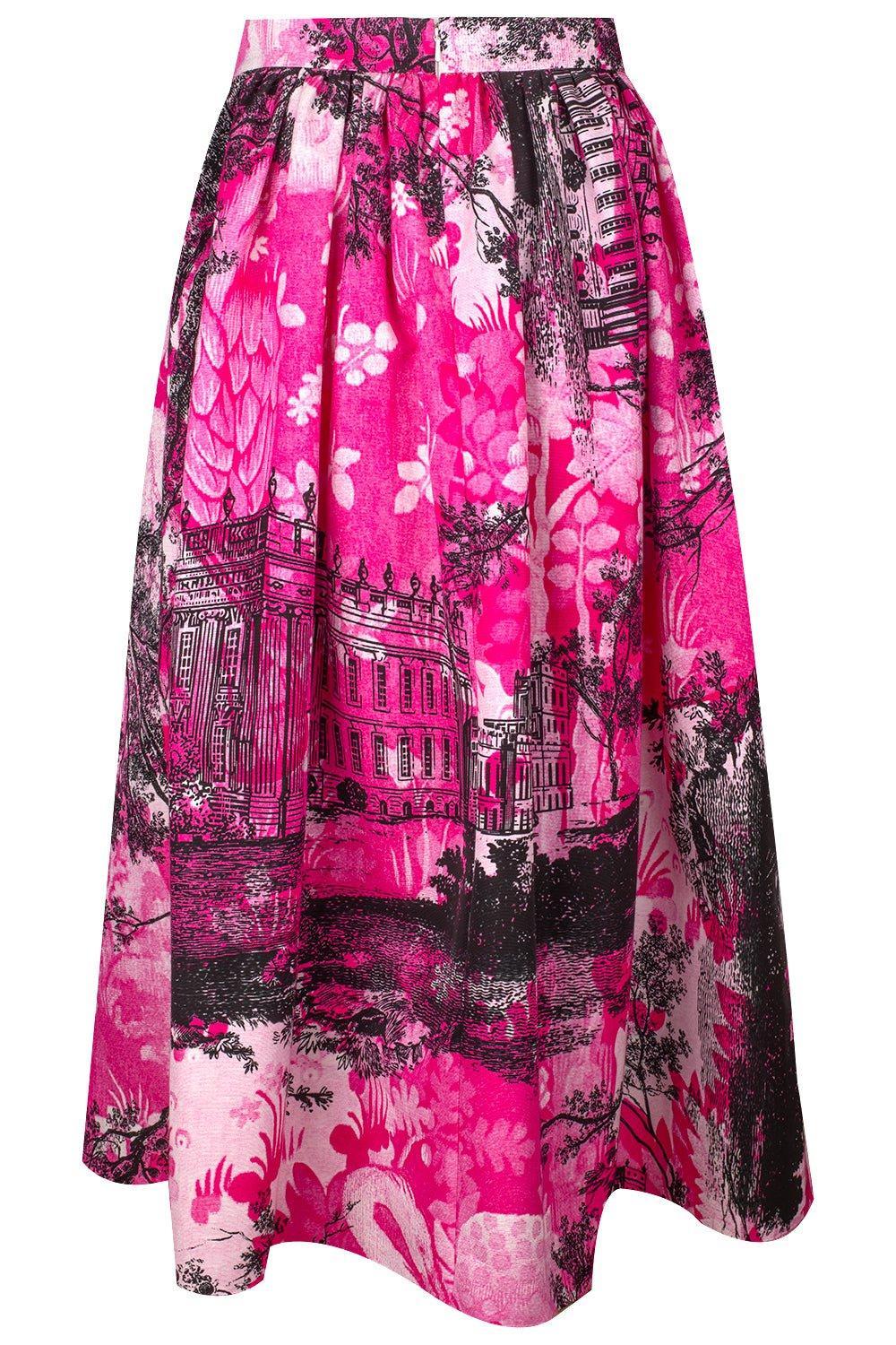 Volume Midi Skirt - Cerise - Image 3