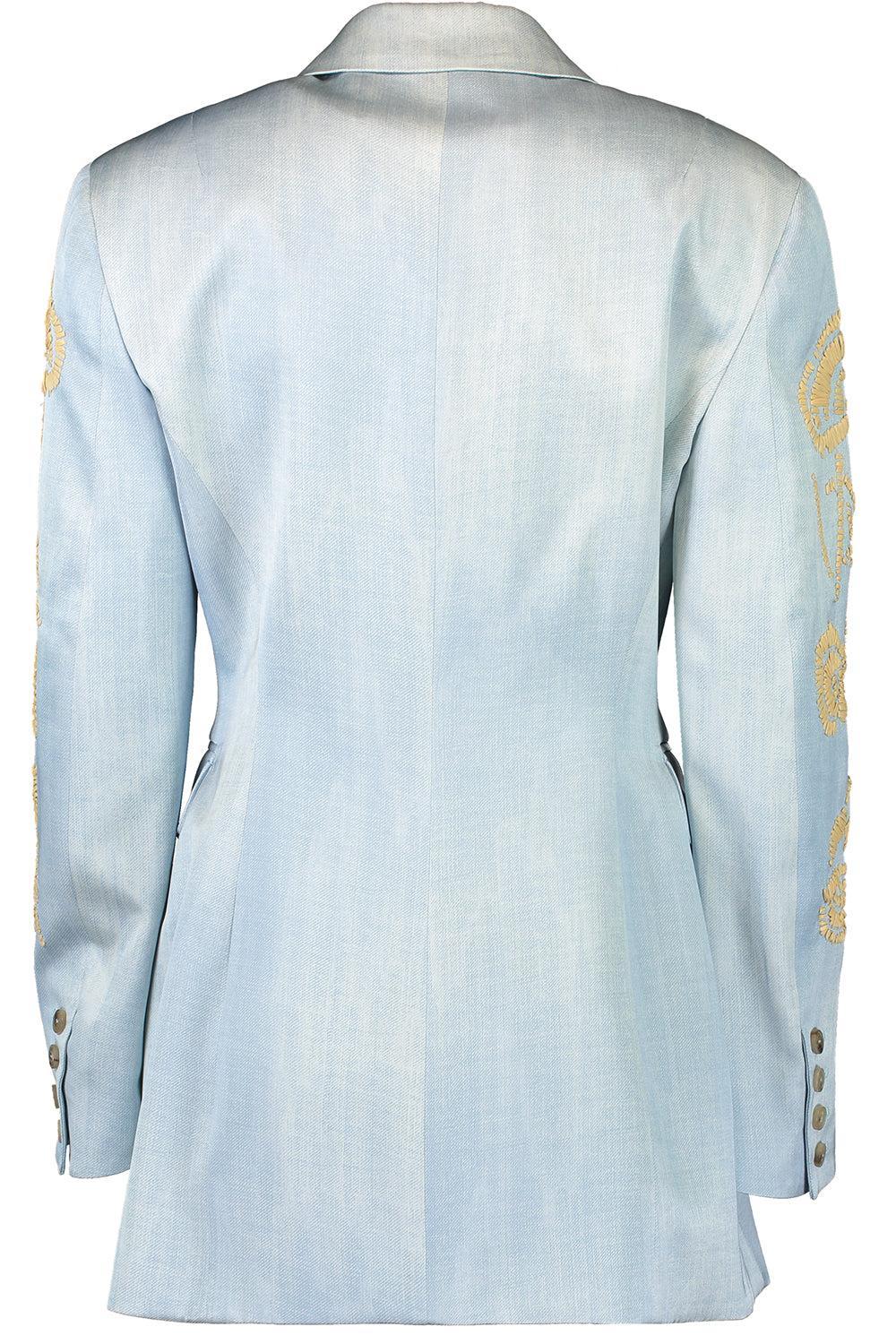 Embroidered Double Breasted Jacket - Image 4
