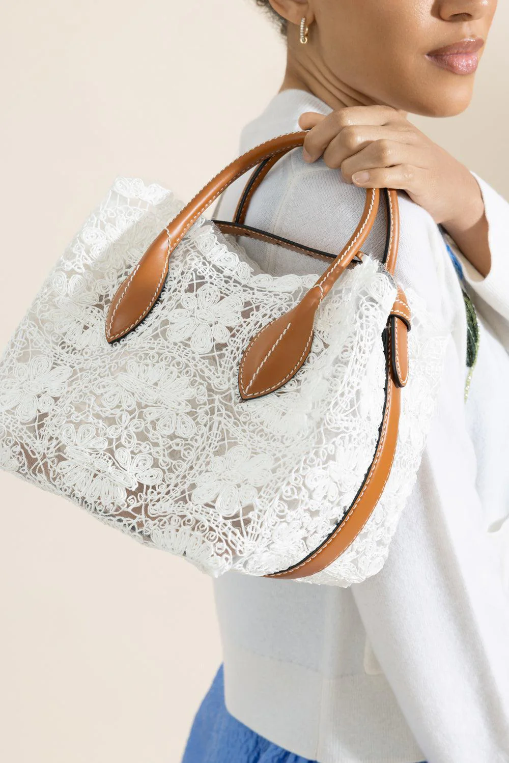 Margot Mini Lace Shopping Bag - Image 3