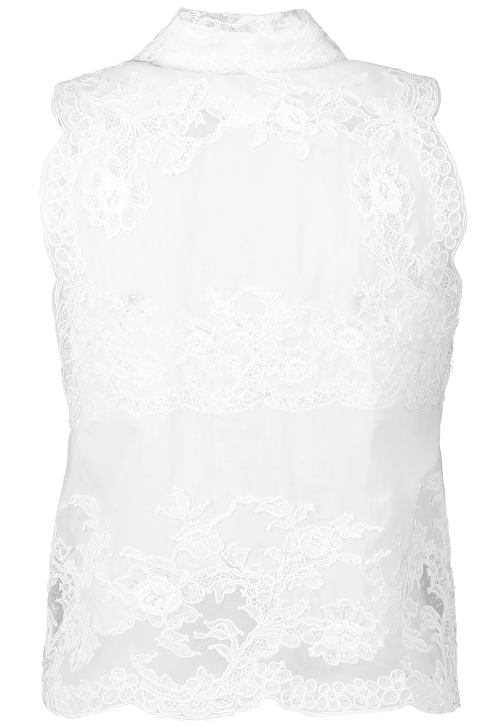 Sleeveless Embroidered Blouse - Image 4