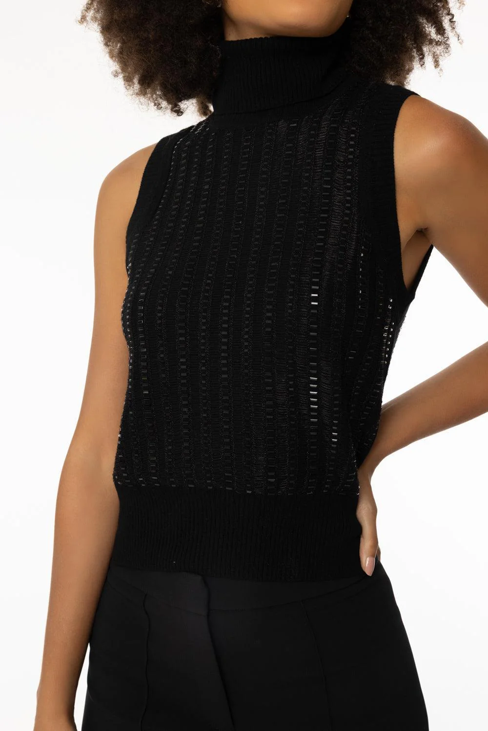 Sleeveless TurtleneckTop - Image 3