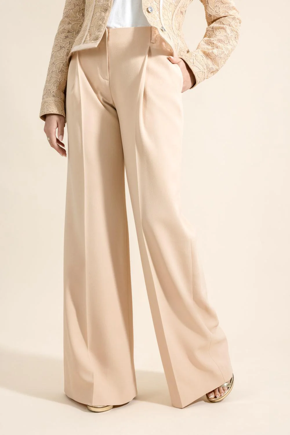 Wide Leg Pant - Toasted Almond - Image 3