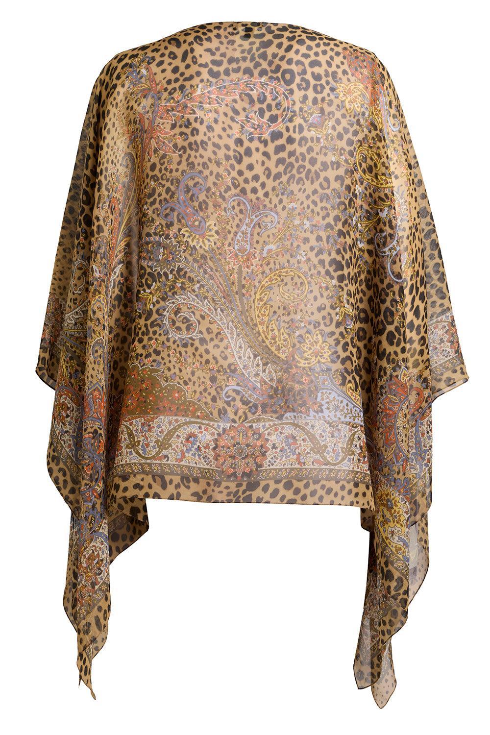 Cheetah Print Poncho Blouse - Image 6