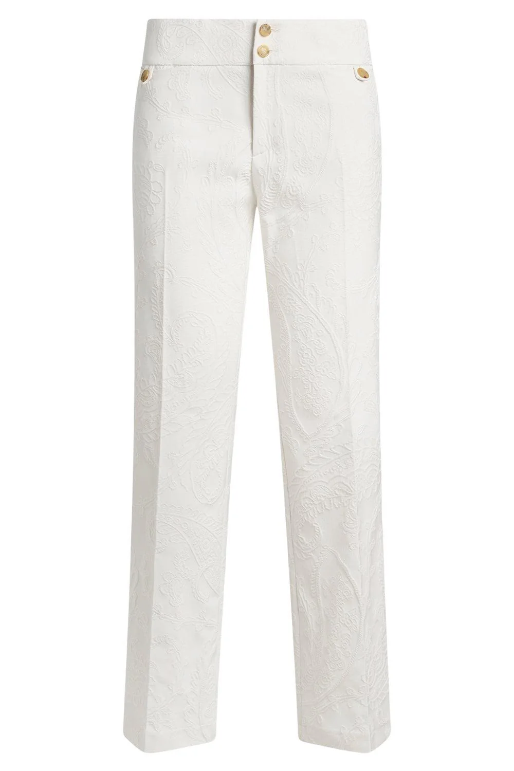 Embroidered Crop Trousers