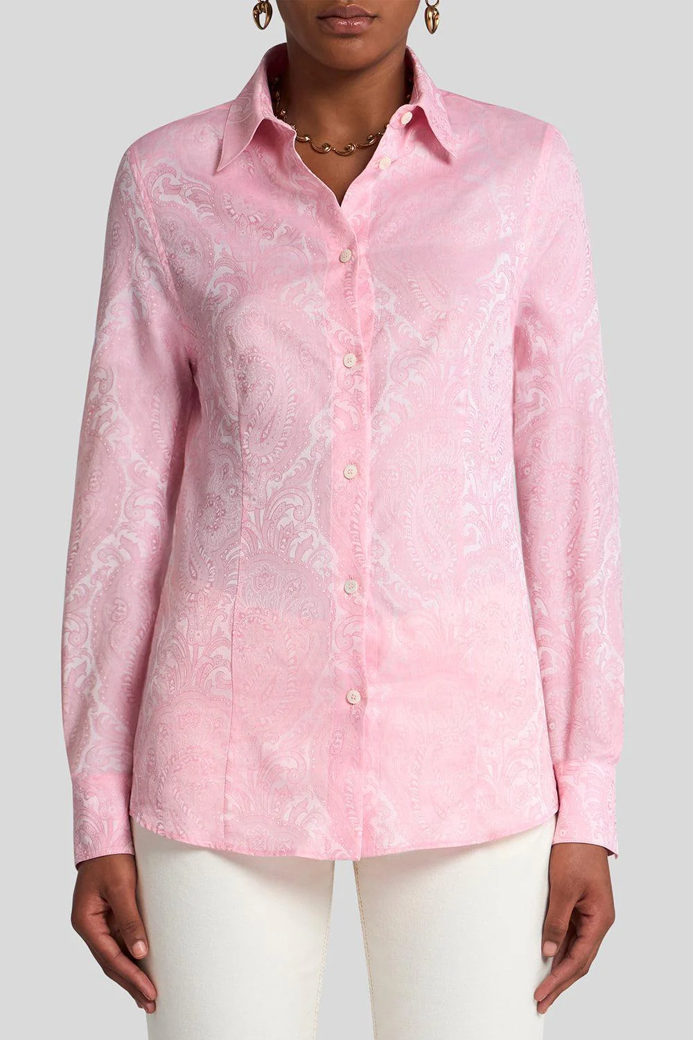 FITTED LONG SLEEVE BLOUSE - Image 2
