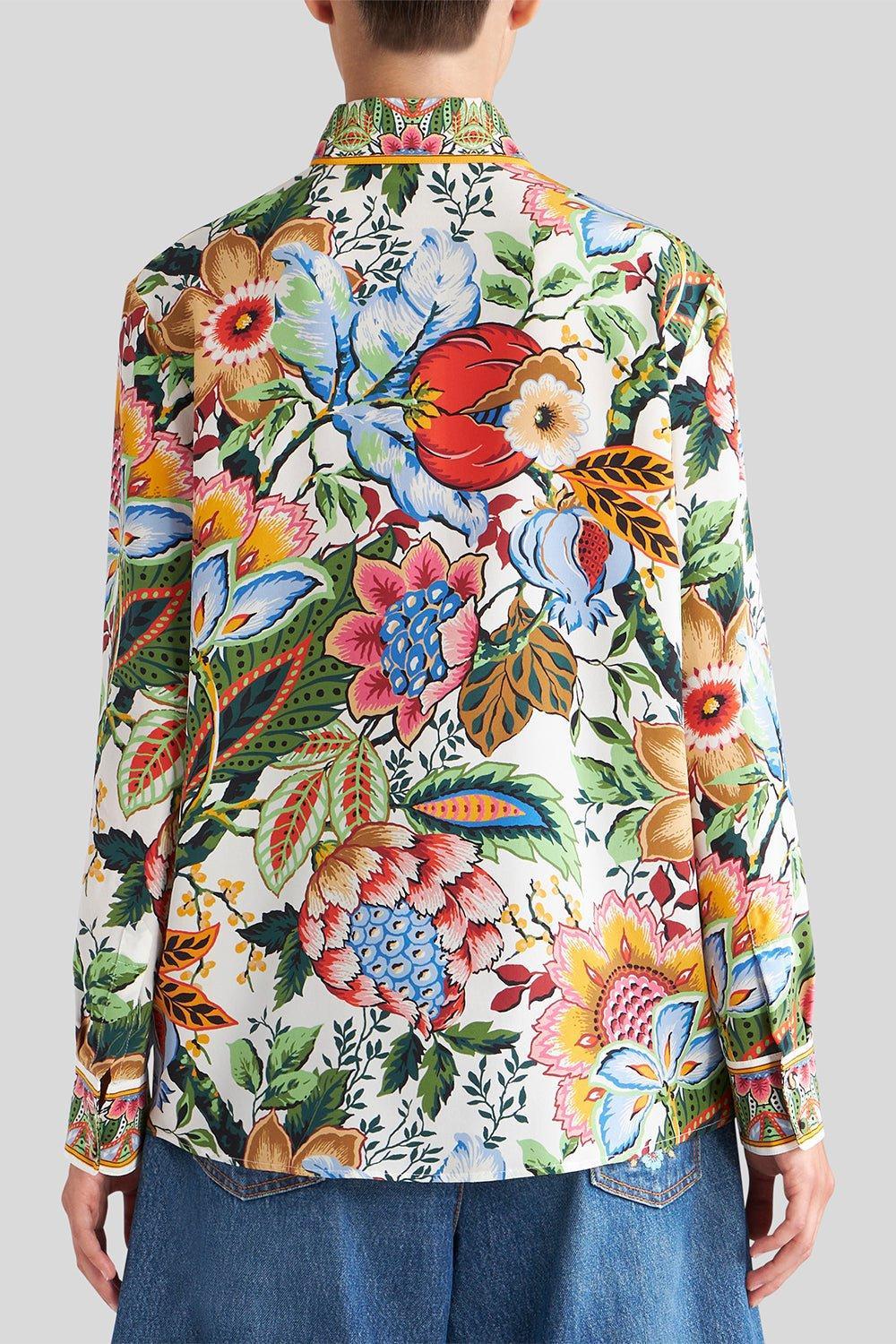 Floral Long Sleeve Button Down Blouse - Image 5