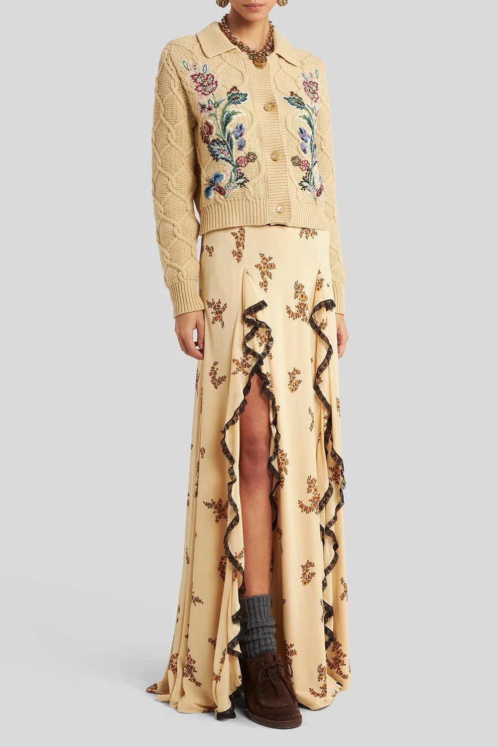 Knit Collared Jacket - Image 3