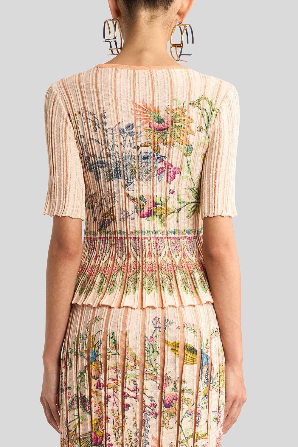 Knit Pleading Crop Top - Image 4