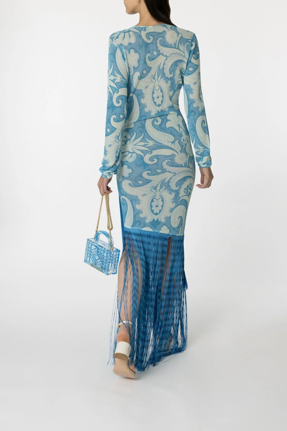 Long Sleeve Fringe Dress - Image 4