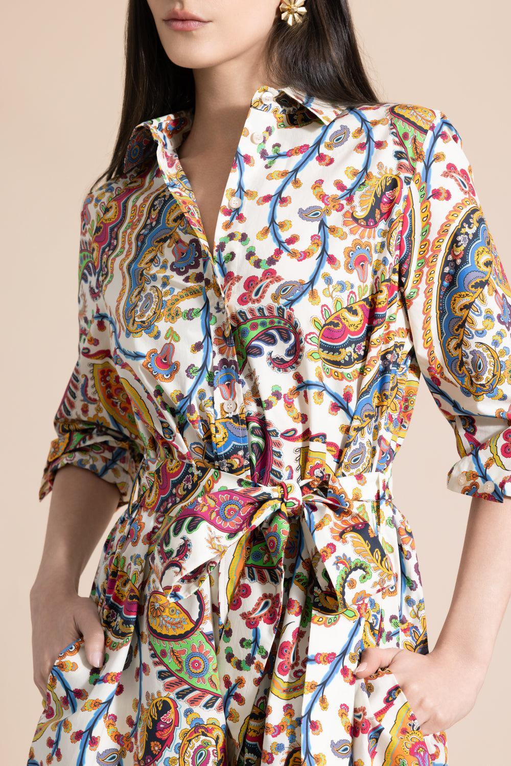 Long Sleeve Midi Shirt Dress - Image 3