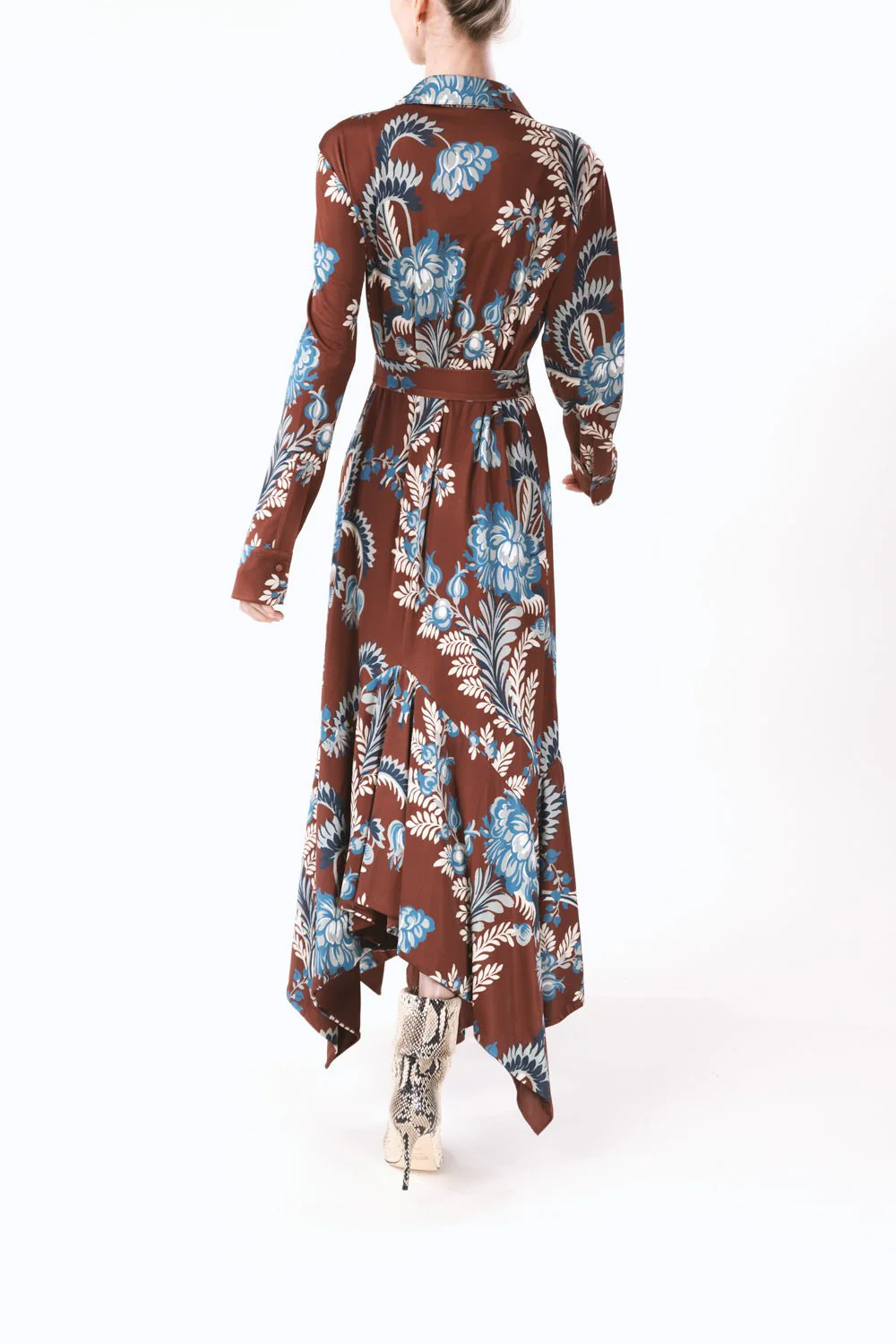 Long Sleeve Printed Shirtdress - Image 4