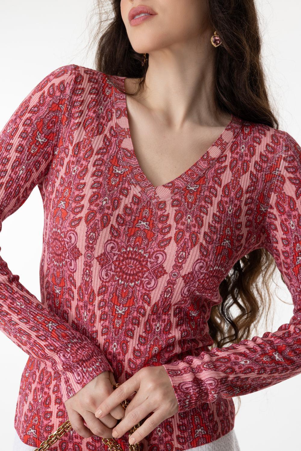 LONG SLEEVE VNECK SWEATER - Image 3