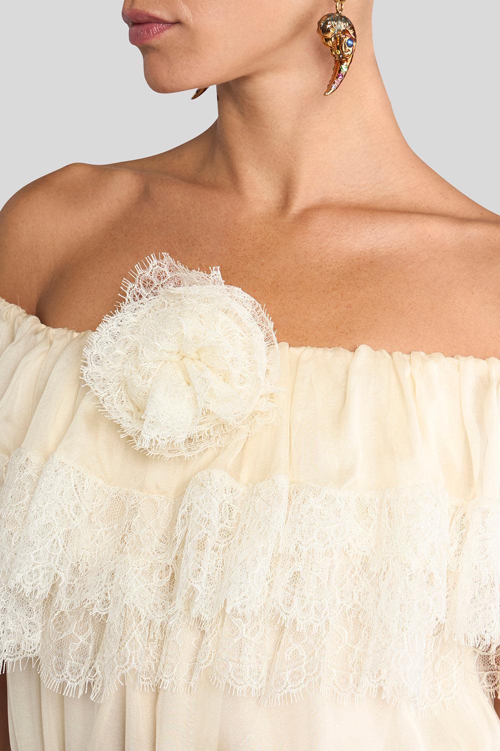 Off The Shoulder Inset Gown - Image 3