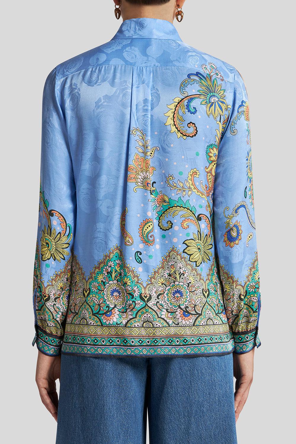 Printed Blouse - Blue - Image 4