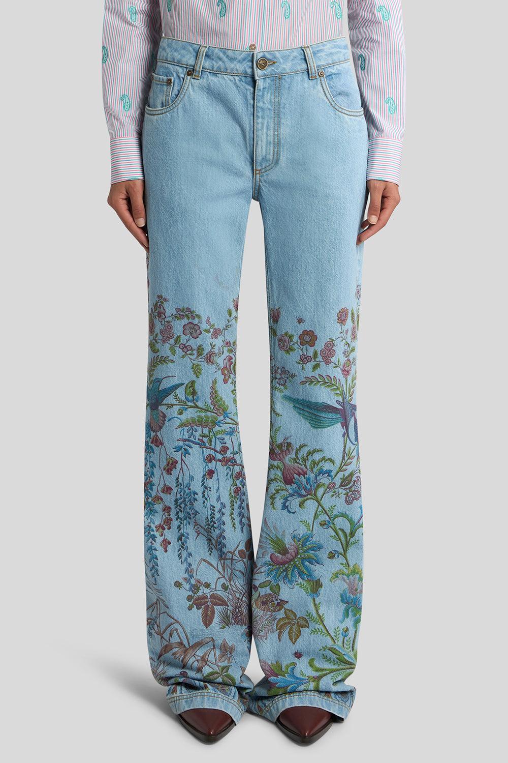 Printed Flare Jeans - Image 4