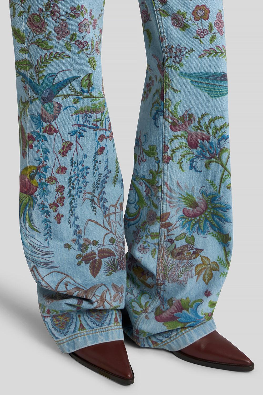 Printed Flare Jeans - Image 5