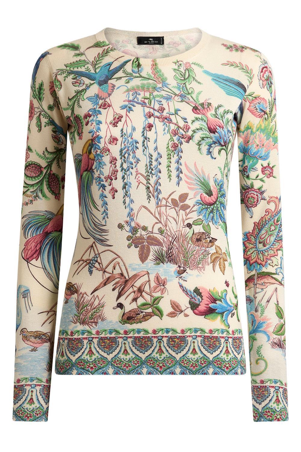 Printed Long Sleeve Sweater