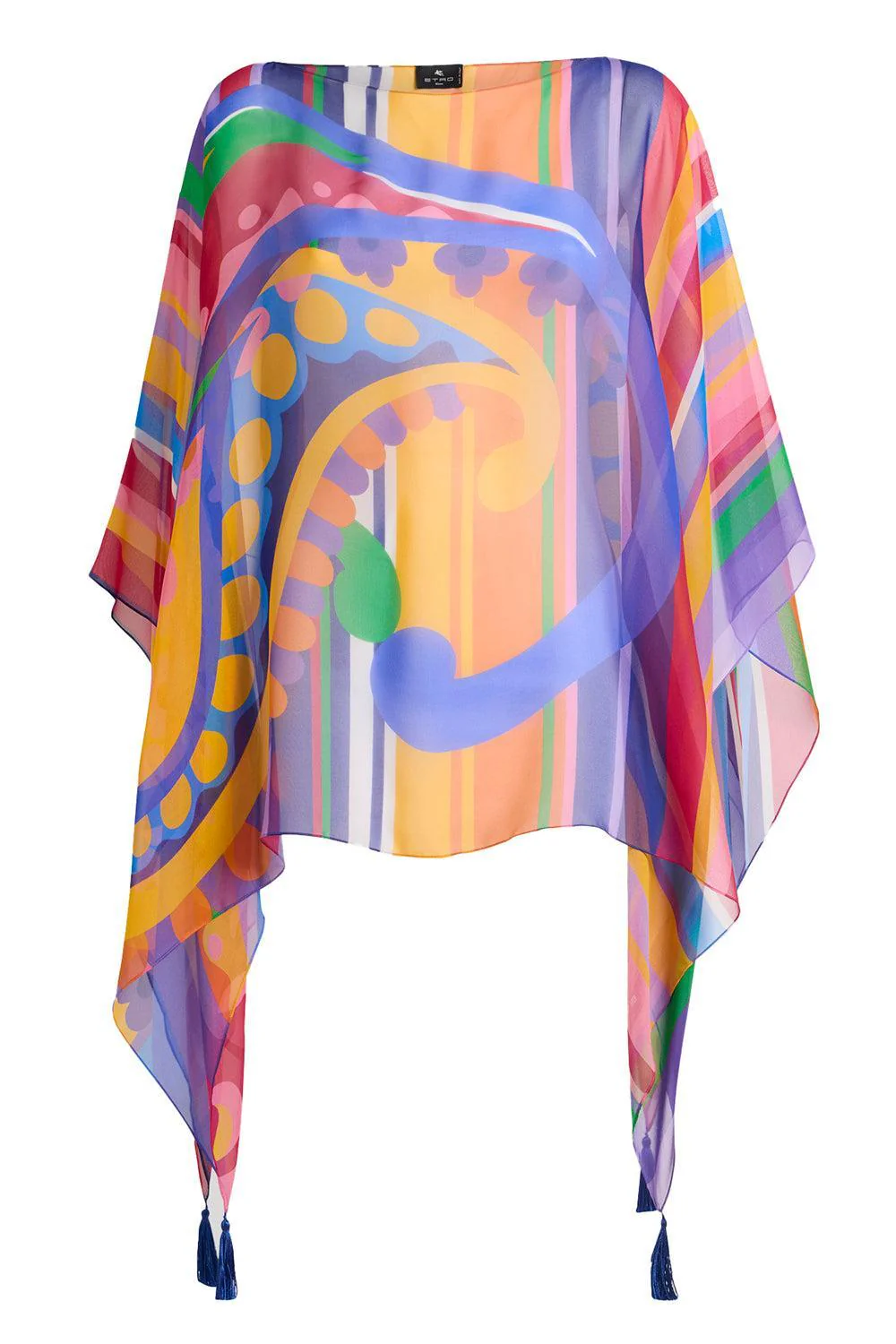 Printed Poncho Blouse