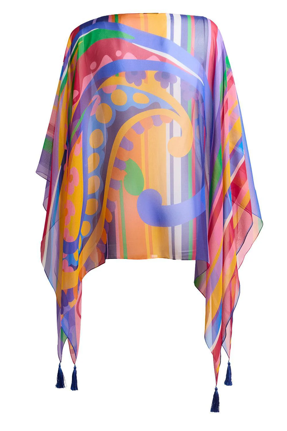 Printed Poncho Blouse - Image 5